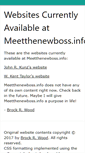 Mobile Screenshot of meetthenewboss.info